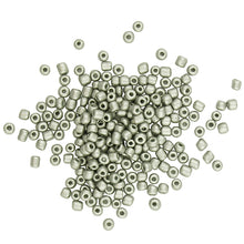 Load image into Gallery viewer, BEADS GLASS SEED 3.6MM METALLIC SLV 60G