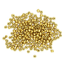 Load image into Gallery viewer, BEADS GLASS SEED 3.6MM MET. GOLD 60G
