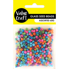 Load image into Gallery viewer, BEADS GLASS SEED 3.6MM MULTI ASST 60G