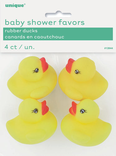 4 BABY SHOWER RUBBER DUCKS Supplier: Meteor Party