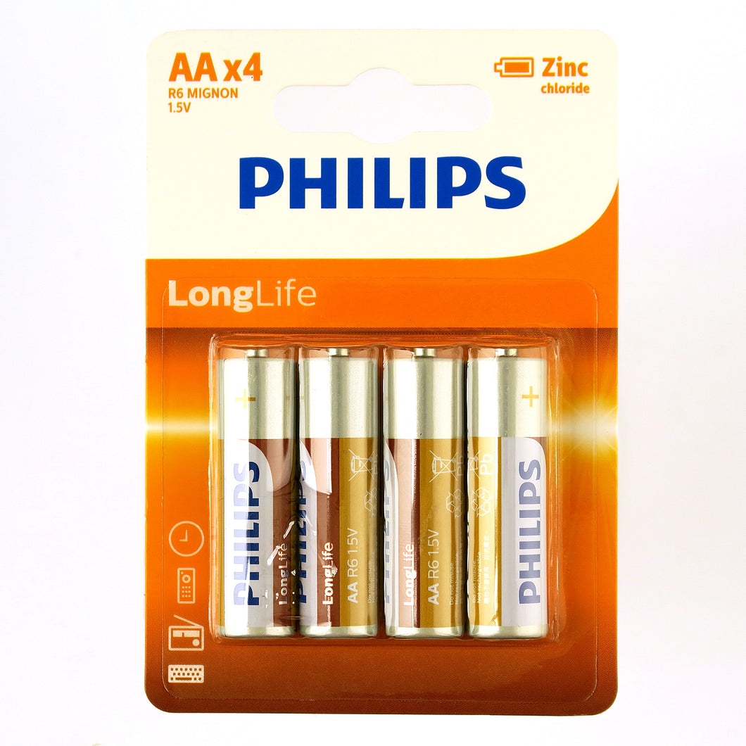 Battery Pk4 AA Longlife H/D Philips