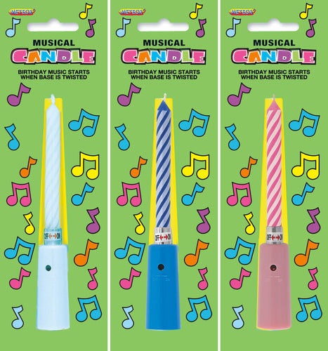 MUSICAL CANDLE - Assorted COLOURS