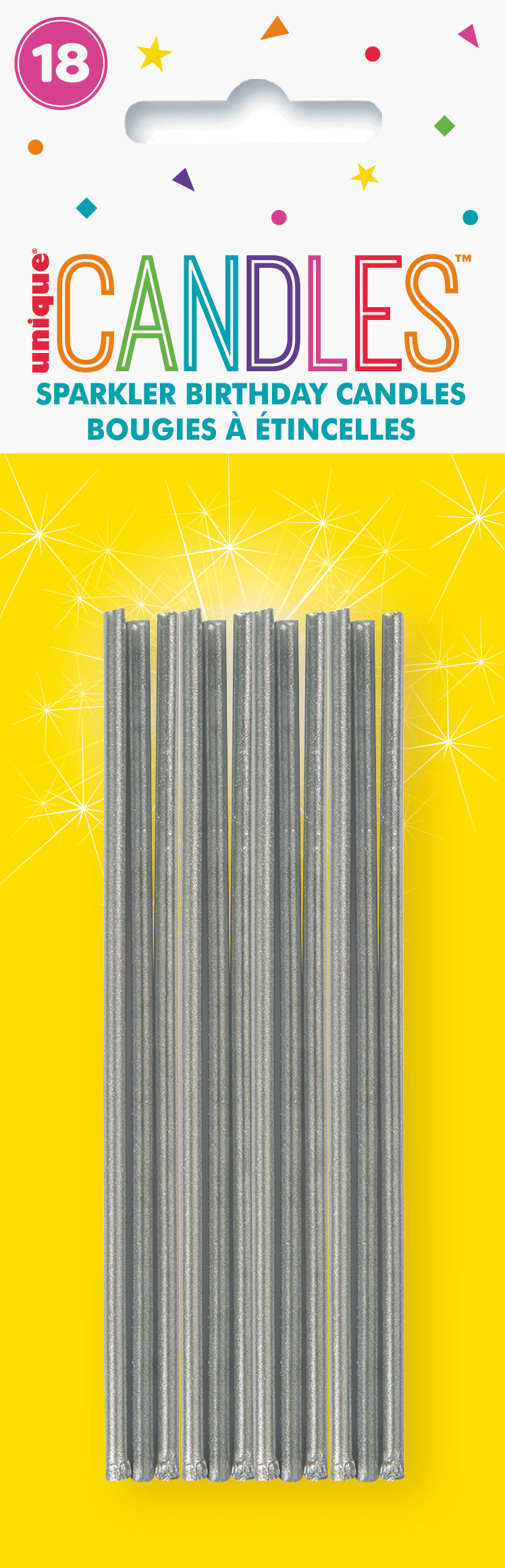 18 SILVER SPARKLER CANDLES