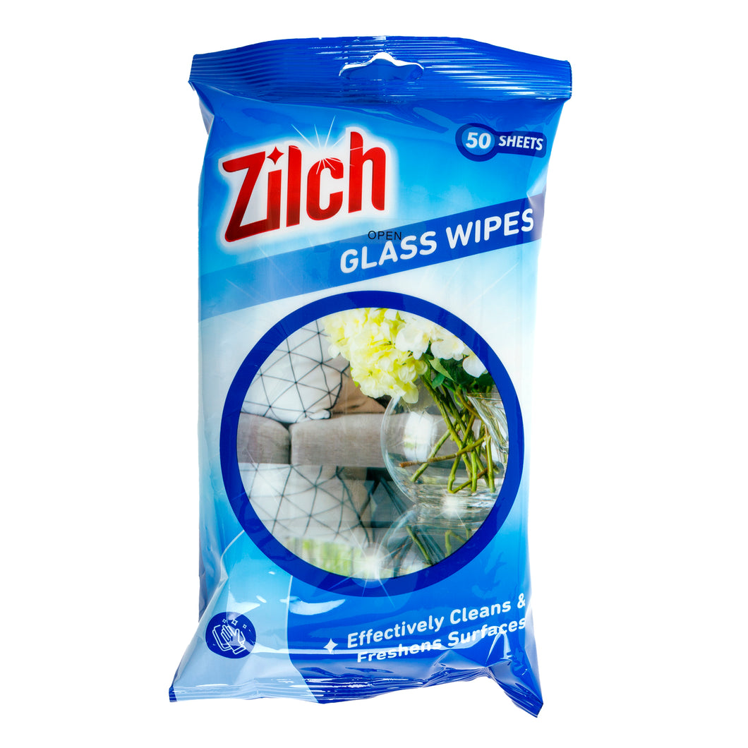 Wipes Glass Pk 50