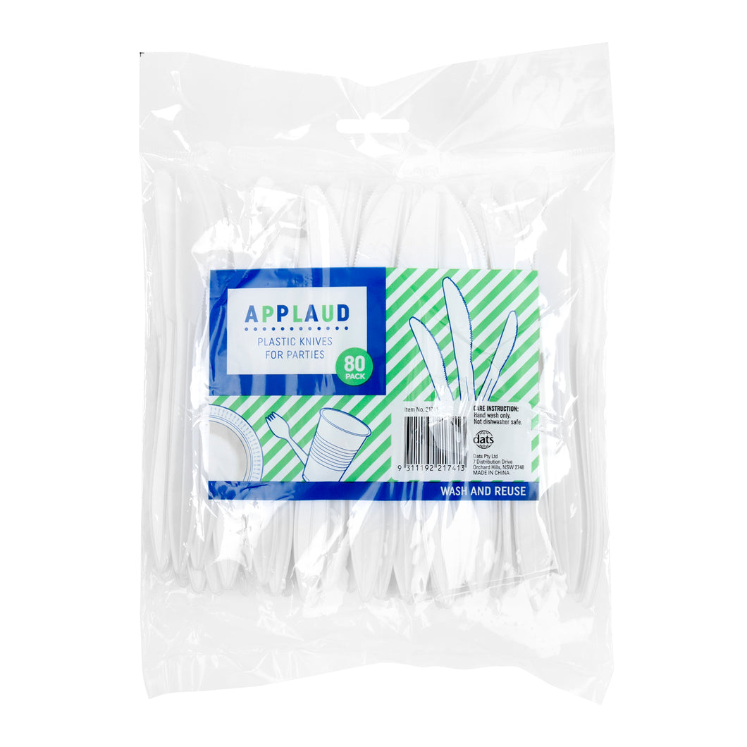Knife Plastic White Pk80 2.5g/pc