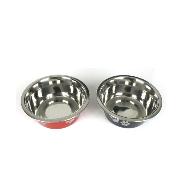 Pet Bowl Stainless Steel 16cm 800ml 2 Assorted Colours