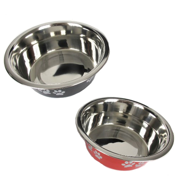 Pet Bowl Stainless Steel 20cm 2 Assorted Colours 1700ml
