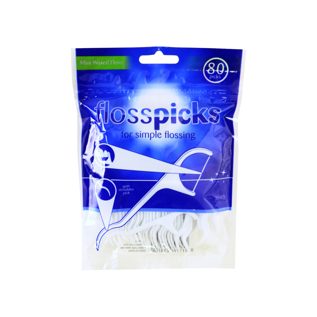 Dental Floss Picks 80Pk