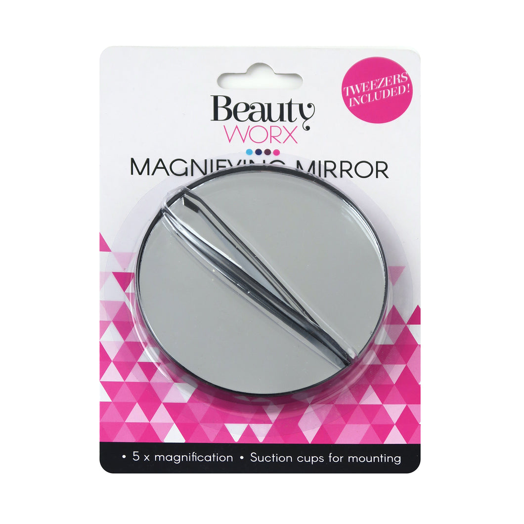 Mirror 5x Magnifying with Suction Caps and Tweezers