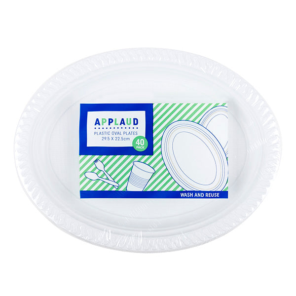 Platter Oval Pk40 White 295x225mm