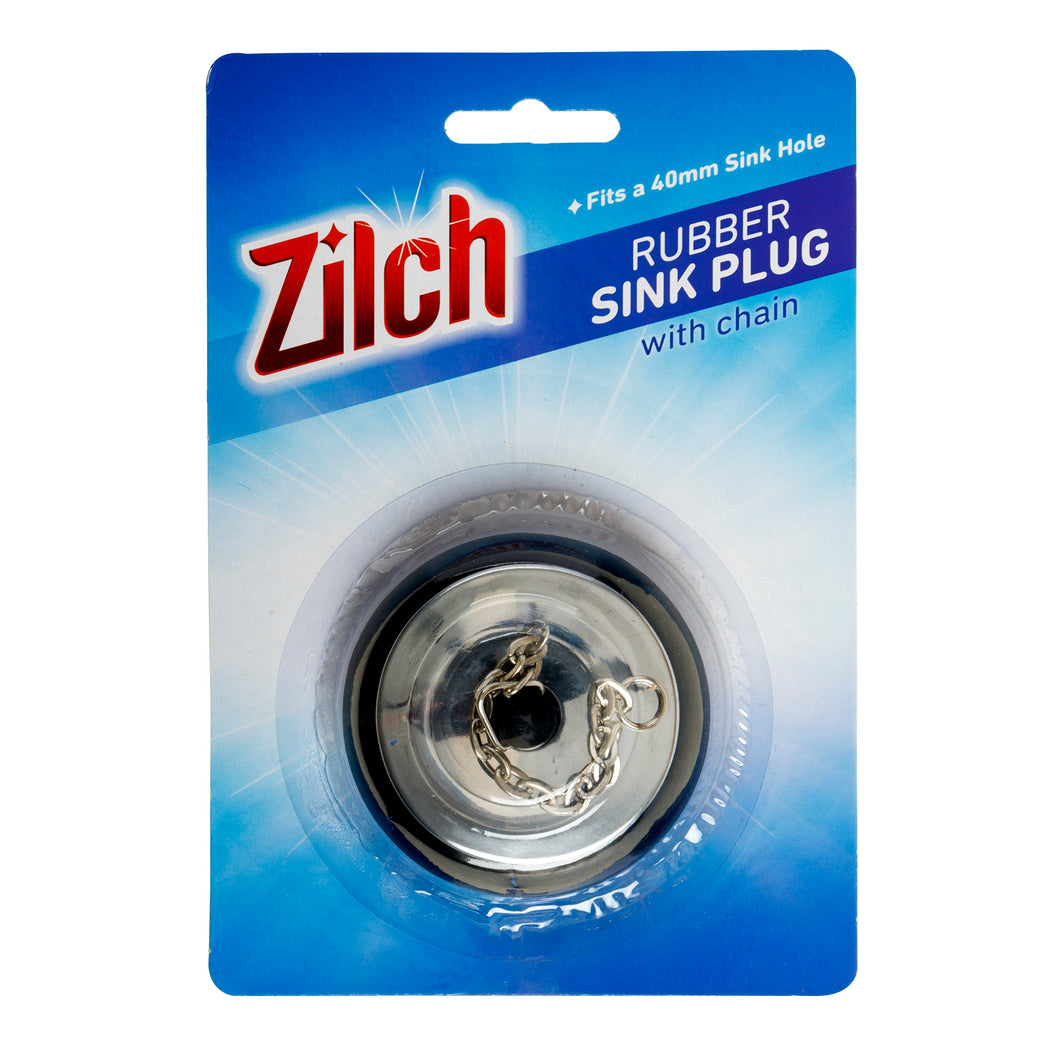 Rubber Sink Plug with Chain 1Pk 40mm Sink Hole