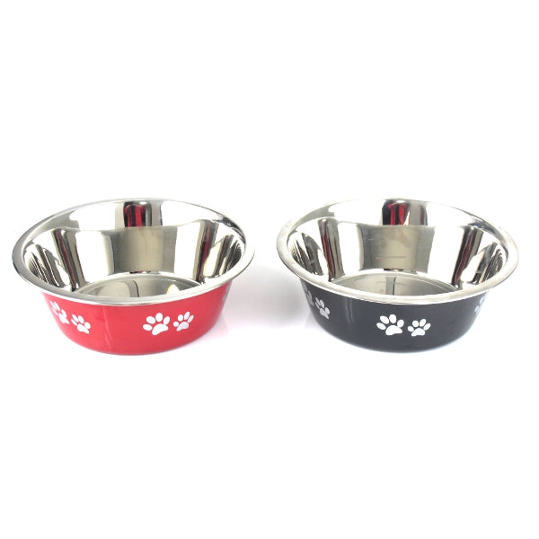 Pet Bowl Stainless Steel 25cm 2 Assorted Colours