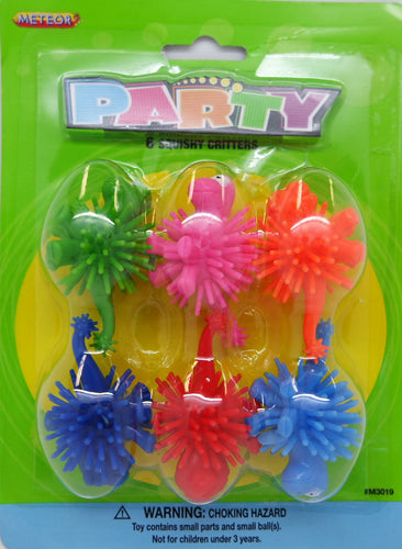 6 SQUISHY CRITTERS Supplier: Meteor Party