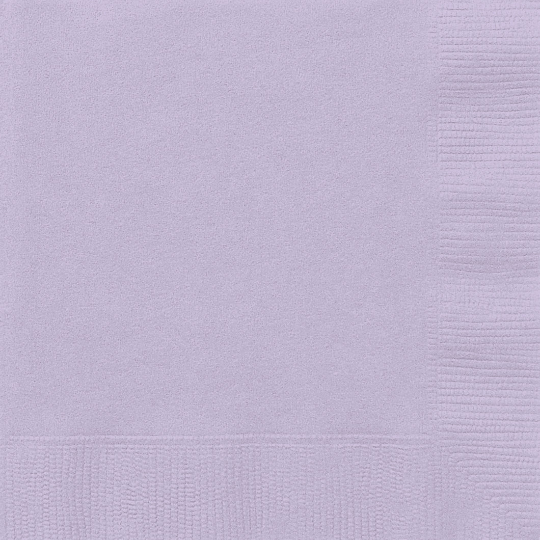 LAVENDER 20 BEVERAGE NAPKINS