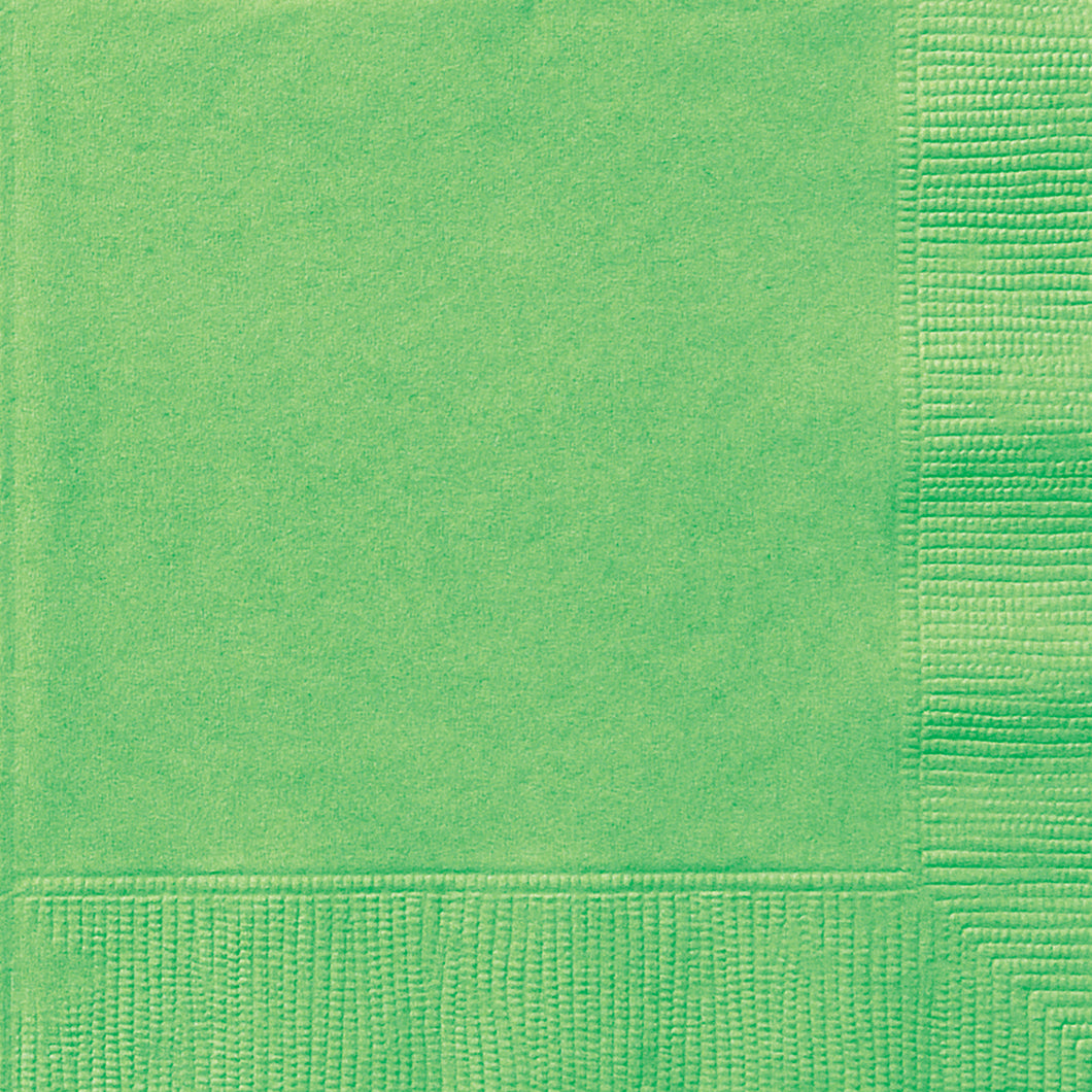 LIME GREEN 20 BEVERAGE NAPKINS
