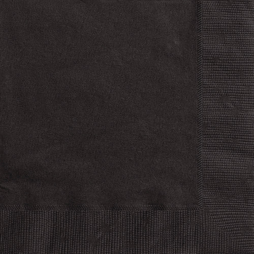 MID BLACK 20 LUNCH NAPKINS Supplier: Meteor Party