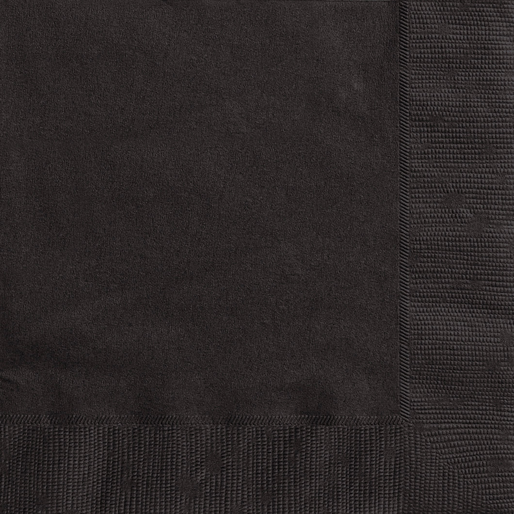 MID BLACK 20 LUNCH NAPKINS Supplier: Meteor Party