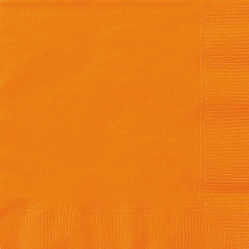 PUMPKIN ORANGE 20 BEVERAGE NAPKINS