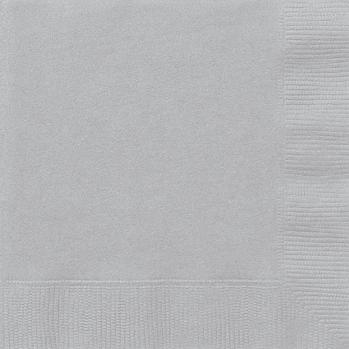 SILVER 20 BEV NAPKINS Supplier: Meteor Party