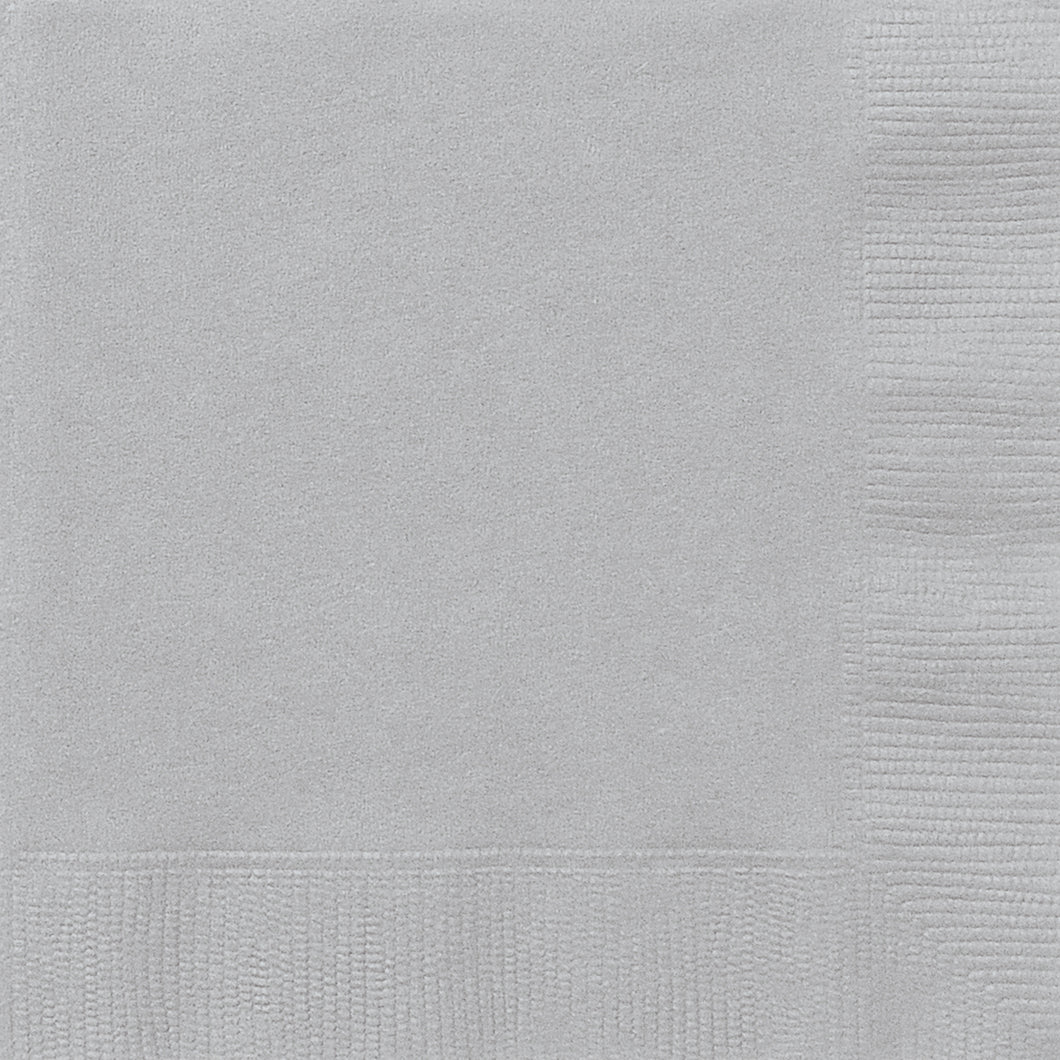 SILVER 20 BEV NAPKINS Supplier: Meteor Party