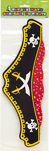 4 PIRATE HATS Supplier: Meteor Party