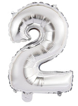 Load image into Gallery viewer, Numeral Foil 14&quot; Package Rose SILVER Numbers
