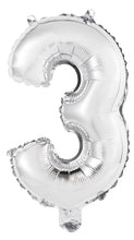 Load image into Gallery viewer, Numeral Foil 14&quot; Package Rose SILVER Numbers
