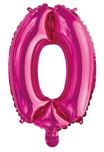 Load image into Gallery viewer, Numeral Foil 14&quot; Package Hot Pink Numbers Balloon
