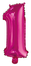 Load image into Gallery viewer, Numeral Foil 14&quot; Package Hot Pink Numbers Balloon

