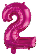 Load image into Gallery viewer, Numeral Foil 14&quot; Package Hot Pink Numbers Balloon
