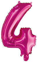 Load image into Gallery viewer, Numeral Foil 14&quot; Package Hot Pink Numbers Balloon
