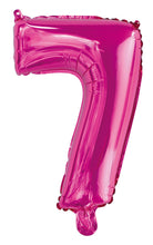 Load image into Gallery viewer, Numeral Foil 14&quot; Package Hot Pink Numbers Balloon
