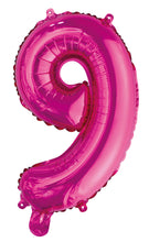 Load image into Gallery viewer, Numeral Foil 14&quot; Package Hot Pink Numbers Balloon
