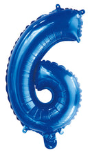 Load image into Gallery viewer, Numeral Foil 14&quot; Package Blue Numbers Balloon
