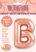 Load image into Gallery viewer, Alphabet Foil (A-Z) 34&quot; inch Package Rose Gold   Alphabet A-Z
