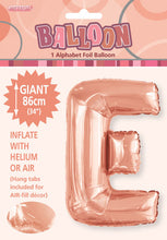 Load image into Gallery viewer, Alphabet Foil (A-Z) 34&quot; inch Package Rose Gold   Alphabet A-Z
