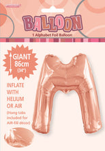 Load image into Gallery viewer, Alphabet Foil (A-Z) 34&quot; inch Package Rose Gold   Alphabet A-Z
