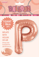 Load image into Gallery viewer, Alphabet Foil (A-Z) 34&quot; inch Package Rose Gold   Alphabet A-Z
