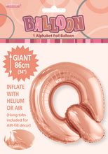 Load image into Gallery viewer, Alphabet Foil (A-Z) 34&quot; inch Package Rose Gold   Alphabet A-Z
