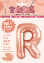 Load image into Gallery viewer, Alphabet Foil (A-Z) 34&quot; inch Package Rose Gold   Alphabet A-Z
