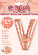 Load image into Gallery viewer, Alphabet Foil (A-Z) 34&quot; inch Package Rose Gold   Alphabet A-Z
