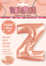 Load image into Gallery viewer, Alphabet Foil (A-Z) 34&quot; inch Package Rose Gold   Alphabet A-Z
