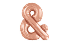 Load image into Gallery viewer, Ampersand Ballon - Alphabet Foil 34&quot; inch Package Rose Gold

