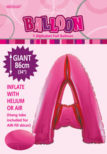 Load image into Gallery viewer, Alphabet Foil (A-Z) 34&quot; inch Package Hot Pink  Letters: A-Z
