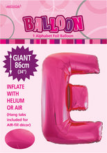 Load image into Gallery viewer, Alphabet Foil (A-Z) 34&quot; inch Package Hot Pink  Letters: A-Z
