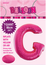 Load image into Gallery viewer, Alphabet Foil (A-Z) 34&quot; inch Package Hot Pink  Letters: A-Z
