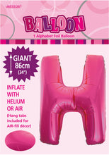 Load image into Gallery viewer, Alphabet Foil (A-Z) 34&quot; inch Package Hot Pink  Letters: A-Z
