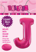Load image into Gallery viewer, Alphabet Foil (A-Z) 34&quot; inch Package Hot Pink  Letters: A-Z
