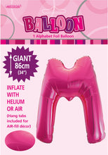 Load image into Gallery viewer, Alphabet Foil (A-Z) 34&quot; inch Package Hot Pink  Letters: A-Z
