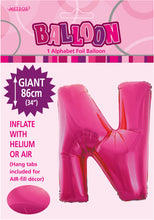 Load image into Gallery viewer, Alphabet Foil (A-Z) 34&quot; inch Package Hot Pink  Letters: A-Z
